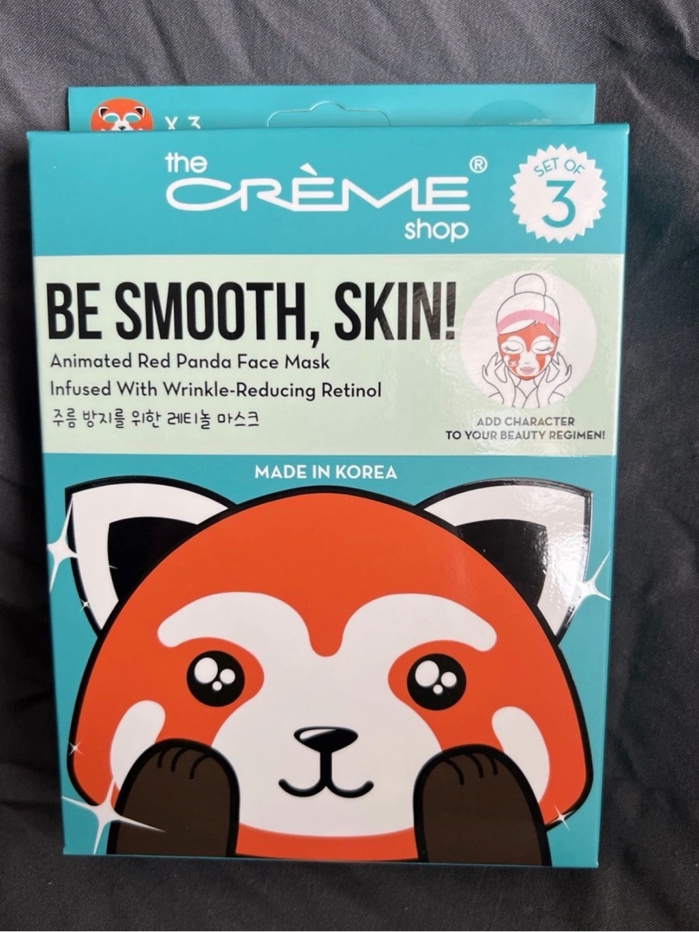 the CRÈME shop Red Panda Animated Face Mask - Red